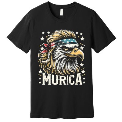 4th Of July Patriotic Funny Eagle July 4th Usa Murica Premium T-Shirt