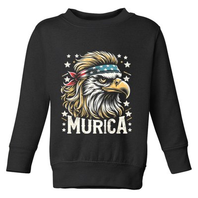 4th Of July Patriotic Funny Eagle July 4th Usa Murica Toddler Sweatshirt