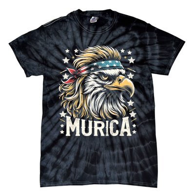 4th Of July Patriotic Funny Eagle July 4th Usa Murica Tie-Dye T-Shirt