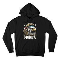 4th Of July Patriotic Funny Eagle July 4th Usa Murica Tall Hoodie