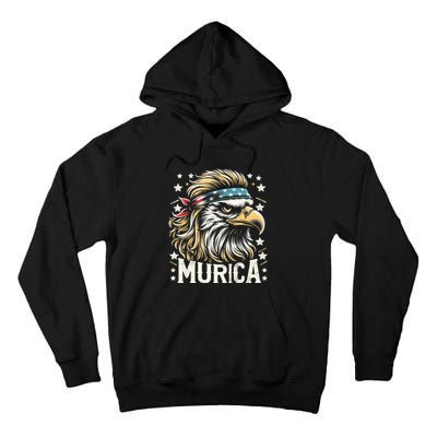 4th Of July Patriotic Funny Eagle July 4th Usa Murica Tall Hoodie