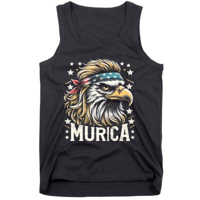 4th Of July Patriotic Funny Eagle July 4th Usa Murica Tank Top