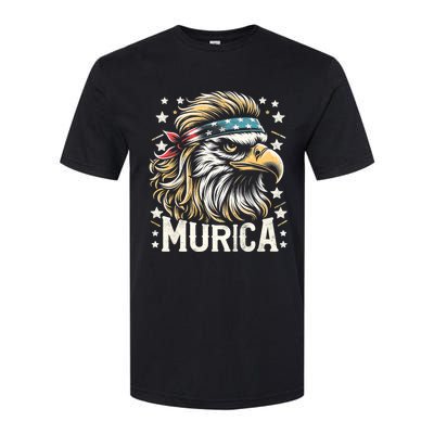 4th Of July Patriotic Funny Eagle July 4th Usa Murica Softstyle CVC T-Shirt