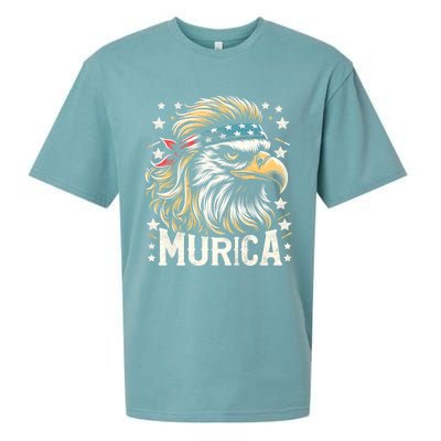 4th Of July Patriotic Funny Eagle July 4th Usa Murica Sueded Cloud Jersey T-Shirt