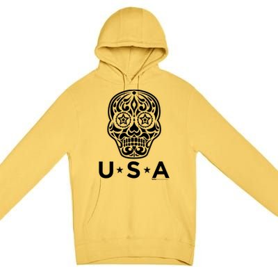 4th Of July Sugar Skull Gift Premium Pullover Hoodie