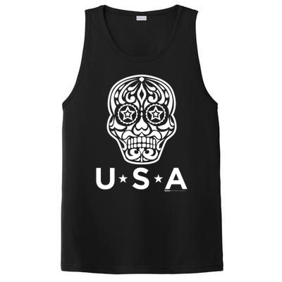 4th Of July Sugar Skull Gift PosiCharge Competitor Tank