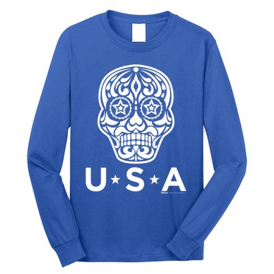 4th Of July Sugar Skull Gift Long Sleeve Shirt