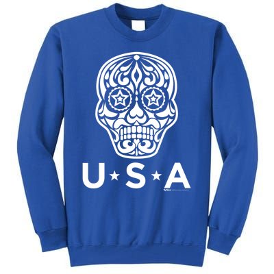 4th Of July Sugar Skull Gift Tall Sweatshirt