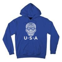 4th Of July Sugar Skull Gift Tall Hoodie