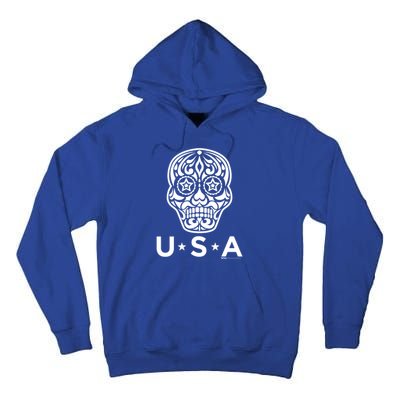 4th Of July Sugar Skull Gift Tall Hoodie