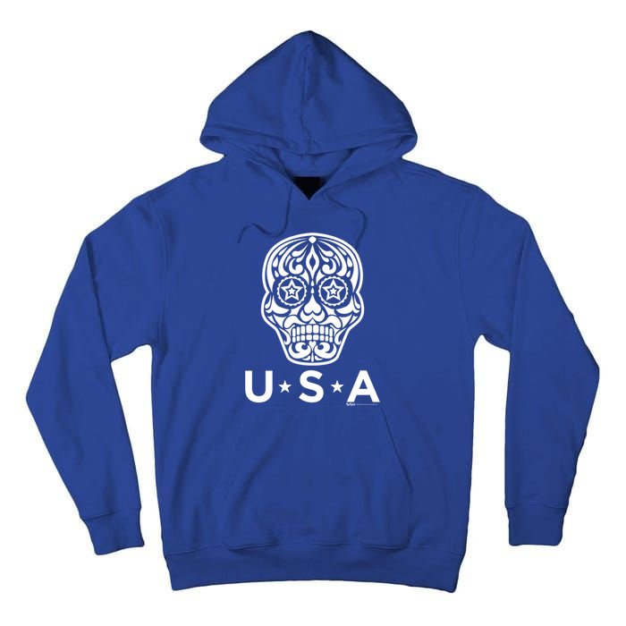 4th Of July Sugar Skull Gift Tall Hoodie