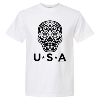 4th Of July Sugar Skull Gift Garment-Dyed Heavyweight T-Shirt