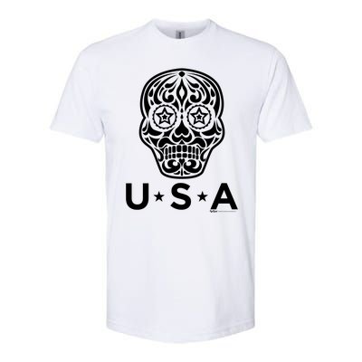 4th Of July Sugar Skull Gift Softstyle® CVC T-Shirt