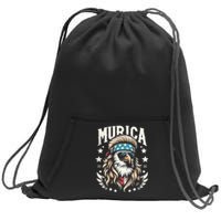 4th Of July Patriotic Funny Eagle July 4th Usa Murica Sweatshirt Cinch Pack Bag