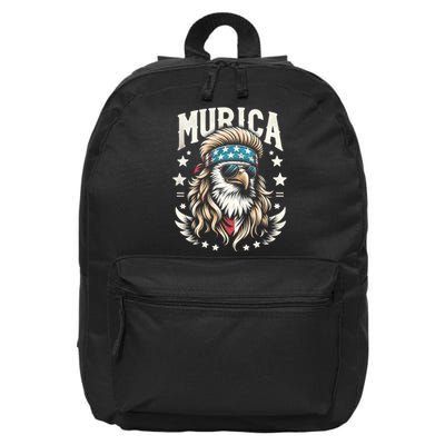 4th Of July Patriotic Funny Eagle July 4th Usa Murica 16 in Basic Backpack