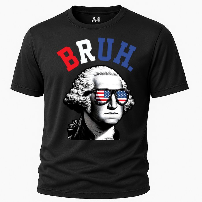 4th Of July George Washington Bruh Cooling Performance Crew T-Shirt