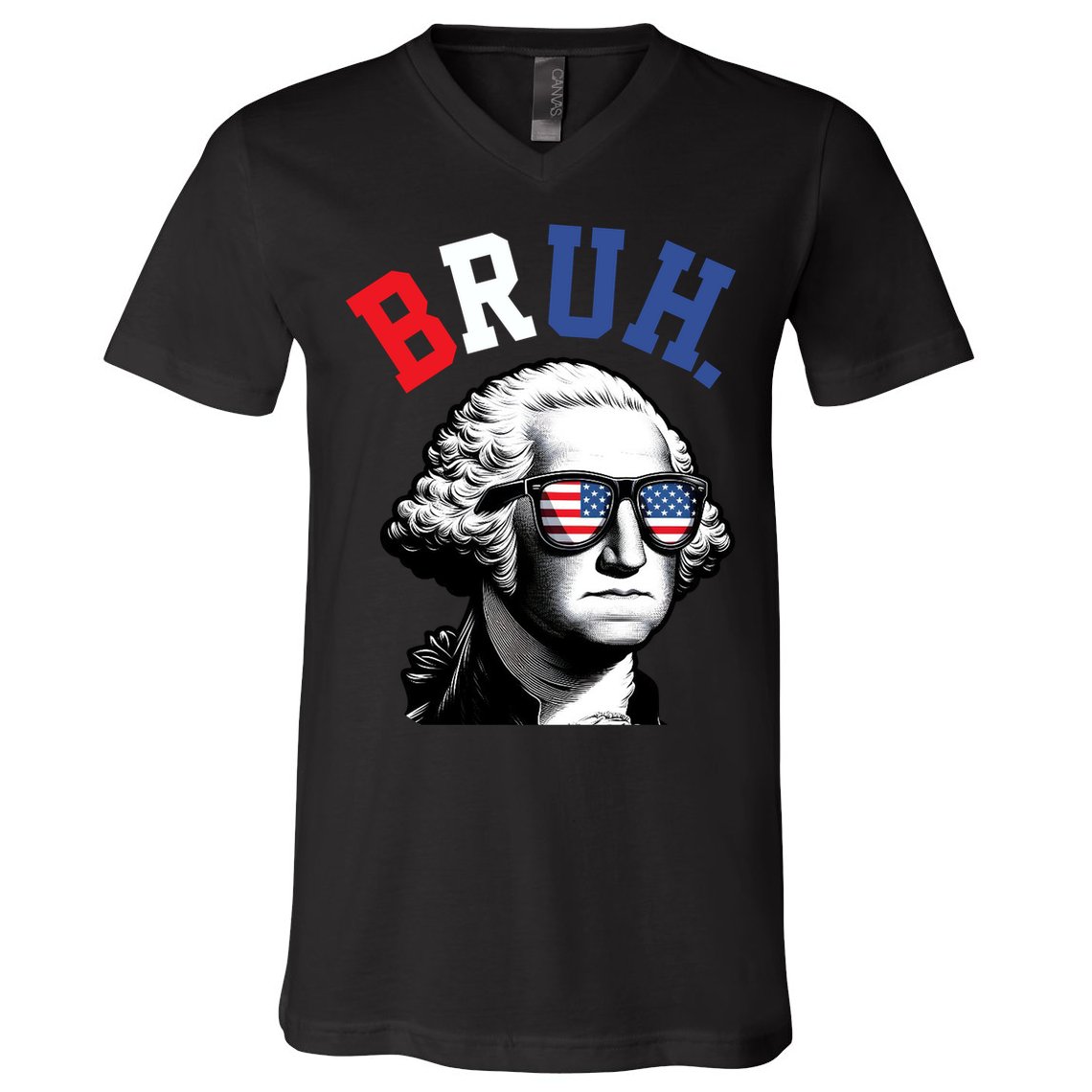 4th Of July George Washington Bruh V-Neck T-Shirt