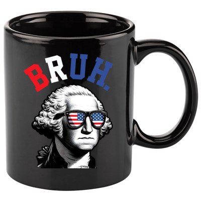4th Of July George Washington Bruh 11oz C Handle Ceramic Mug