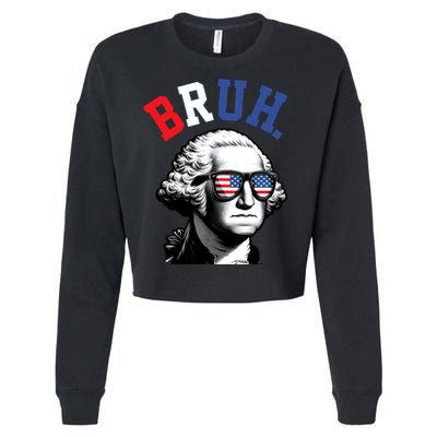 4th Of July George Washington Bruh Cropped Pullover Crew