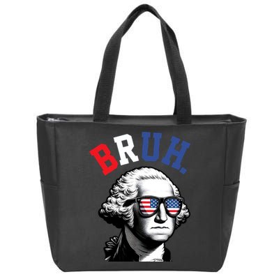 4th Of July George Washington Bruh Zip Tote Bag