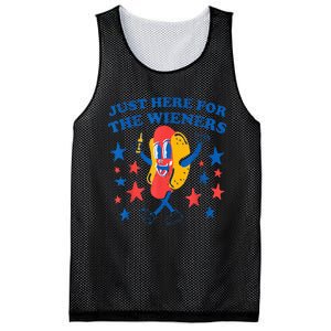 4Th Of July Hot Dog I'm Just Here For The Wieners Mesh Reversible Basketball Jersey Tank