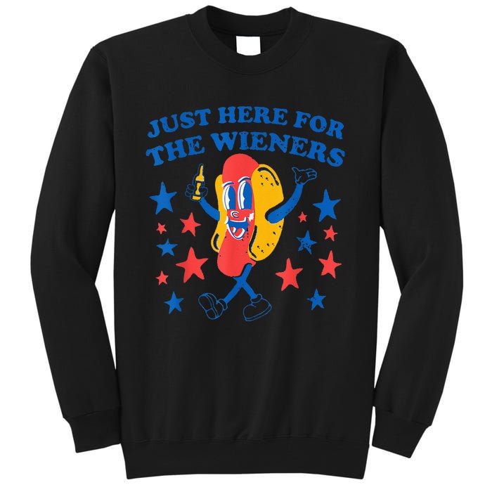 4Th Of July Hot Dog I'm Just Here For The Wieners Tall Sweatshirt