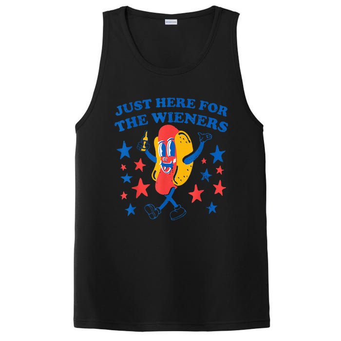 4Th Of July Hot Dog I'm Just Here For The Wieners PosiCharge Competitor Tank