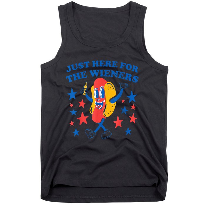 4Th Of July Hot Dog I'm Just Here For The Wieners Tank Top