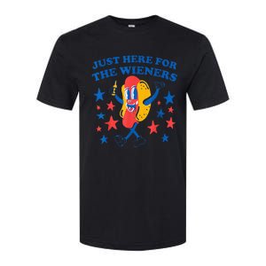 4Th Of July Hot Dog I'm Just Here For The Wieners Softstyle CVC T-Shirt