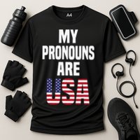 4th Of July Funny My Pronouns Are USA Cooling Performance Crew T-Shirt