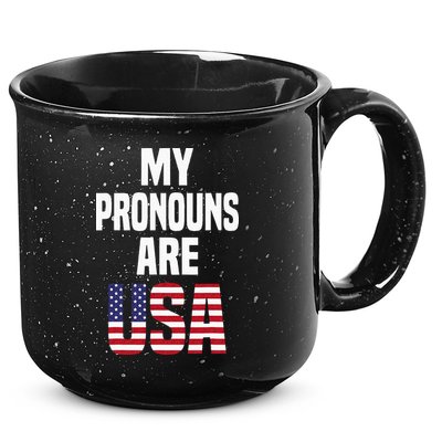 4th Of July Funny My Pronouns Are USA 15oz Campfire Ceramic Mug