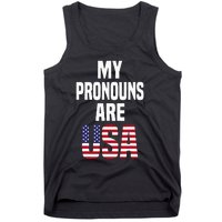 4th Of July Funny My Pronouns Are USA Tank Top