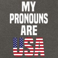 4th Of July Funny My Pronouns Are USA Cotton Canvas Backpack