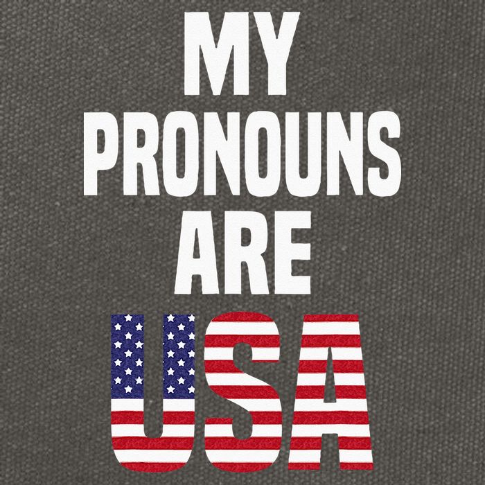 4th Of July Funny My Pronouns Are USA Cotton Canvas Backpack