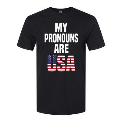 4th Of July Funny My Pronouns Are USA Softstyle CVC T-Shirt