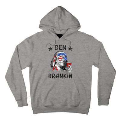 4th Of July For Men Ben Drankin Funny Beer Tall Hoodie