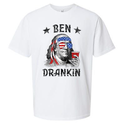 4th Of July For Men Ben Drankin Funny Beer Sueded Cloud Jersey T-Shirt