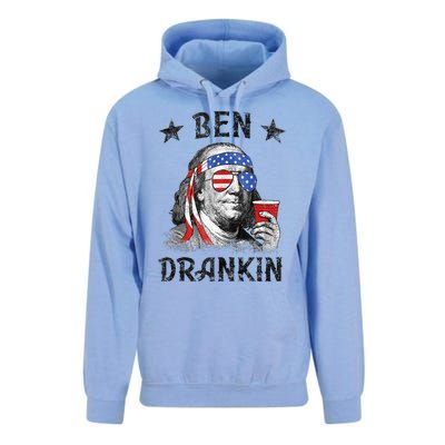 4th Of July For Men Ben Drankin Funny Beer Unisex Surf Hoodie