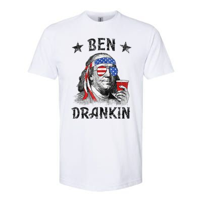 4th Of July For Men Ben Drankin Funny Beer Softstyle CVC T-Shirt