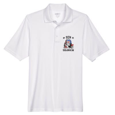 4th Of July For Men Ben Drankin Funny Beer Men's Origin Performance Pique Polo