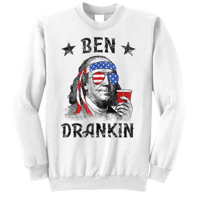 4th Of July For Men Ben Drankin Funny Beer Sweatshirt