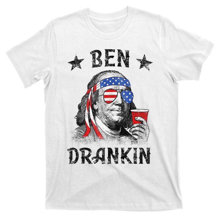 4th Of July For Men Ben Drankin Funny Beer T-Shirt