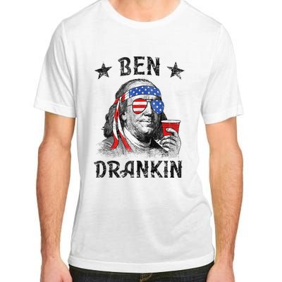 4th Of July For Men Ben Drankin Funny Beer Adult ChromaSoft Performance T-Shirt