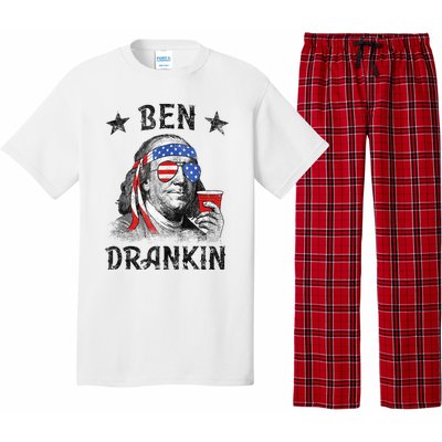 4th Of July For Men Ben Drankin Funny Beer Pajama Set