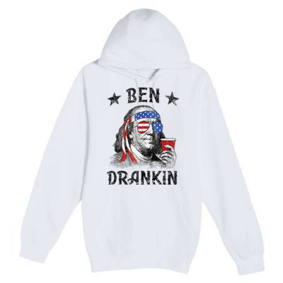 4th Of July For Men Ben Drankin Funny Beer Premium Pullover Hoodie