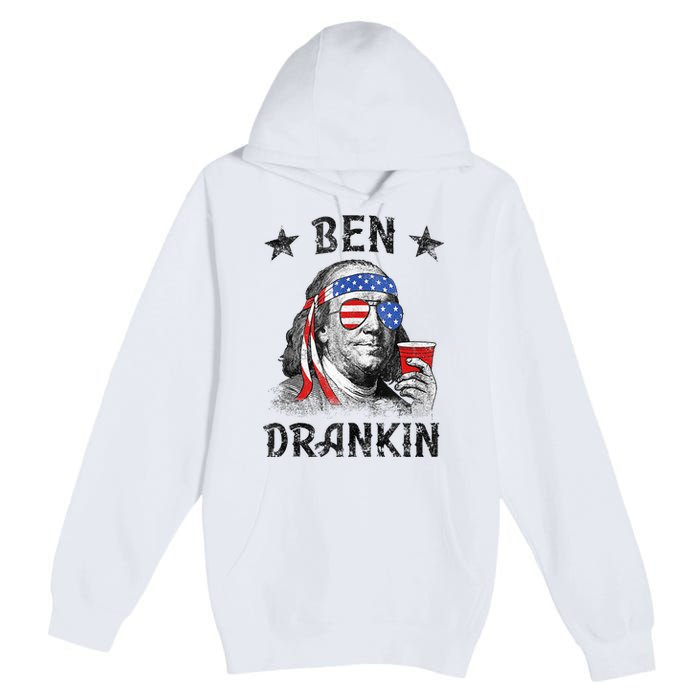 4th Of July For Men Ben Drankin Funny Beer Premium Pullover Hoodie