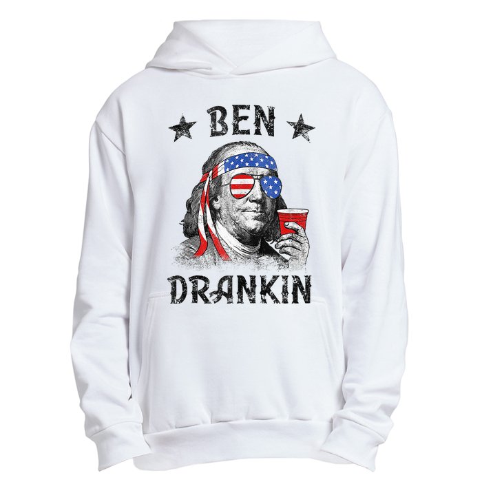 4th Of July For Men Ben Drankin Funny Beer Urban Pullover Hoodie