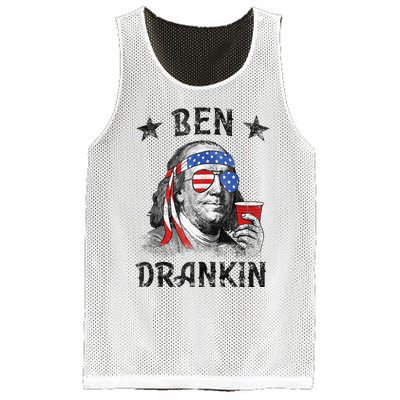 4th Of July For Men Ben Drankin Funny Beer Mesh Reversible Basketball Jersey Tank