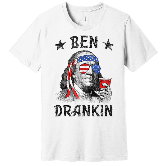 4th Of July For Men Ben Drankin Funny Beer Premium T-Shirt