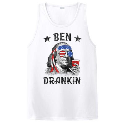 4th Of July For Men Ben Drankin Funny Beer PosiCharge Competitor Tank